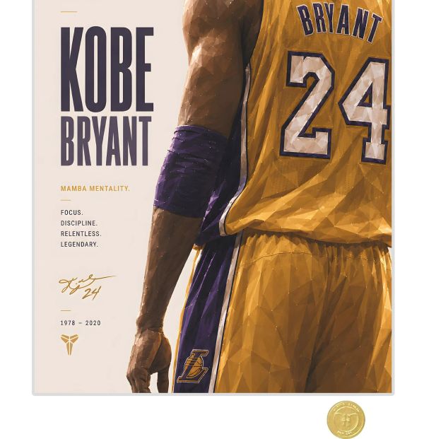 【海外代購】H2工作室《背影科比》NBA黑曼巴小飛俠裝飾畫 