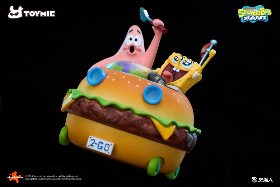 【海外代購】TOYMIE玩伴 海綿寶寶 正版授權 蟹堡飛車磁浮夜燈 
