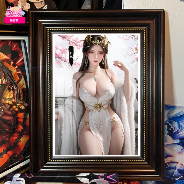 【海外代購】阿喵畫社 仙逆紅蝶 國風捲軸錦緞高清精裱畫 護腕滑鼠墊 冰箱貼 