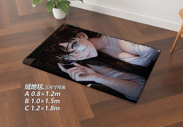 【海外代購】千鳥社 《屏幕前的毛利蘭》名偵探柯南午睡毯地毯裝飾畫 午睡毯 地毯 