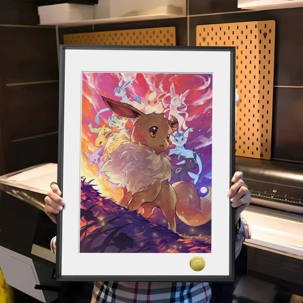 【海外代購】皇呱《軟萌伊布家族》寶可夢成員裝飾畫 午睡毯  地毯 