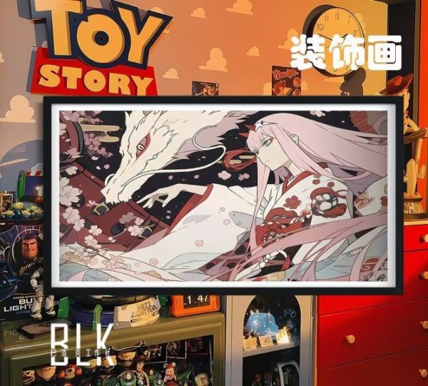 【海外代購】巴洛克 和服零二02國家隊DARLING in the FRANXX裝飾畫/冰箱貼 