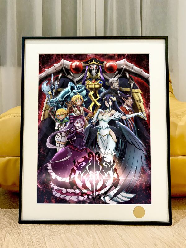【海外代購】星空 《骨王》OVERLORD安茲·烏爾·恭雅兒貝德夏提雅迪米烏哥斯動漫裝飾畫 
