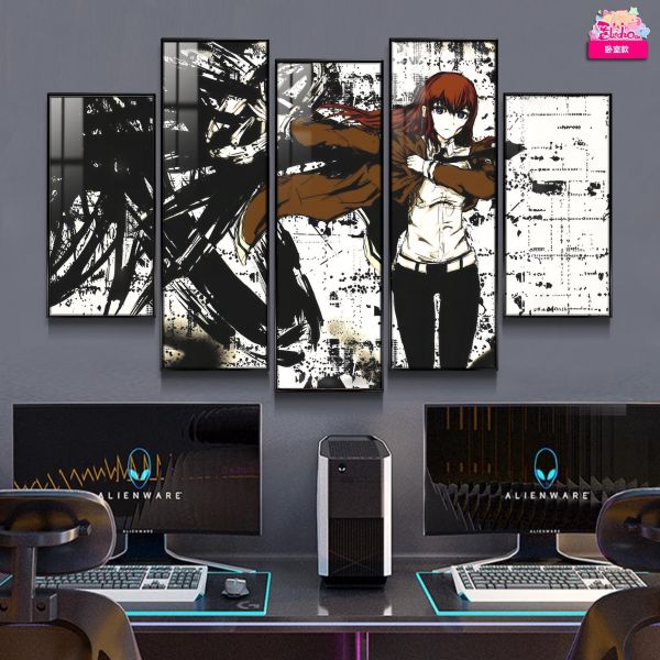 【海外代購】阿喵畫社 命運奇點 牧瀨紅莉棲 五幅套組命運石之門新品異形套組裝飾畫 滑鼠墊  午睡毛毯 地墊 