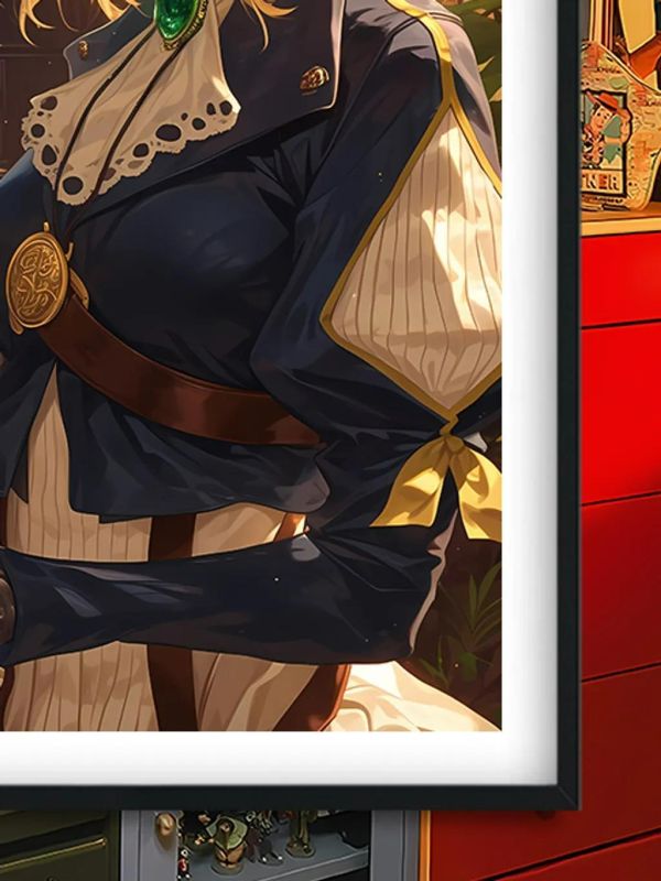 【海外代購】巴洛克 《側顏薇爾莉特》紫羅蘭永恆花園裝飾畫冰箱貼 