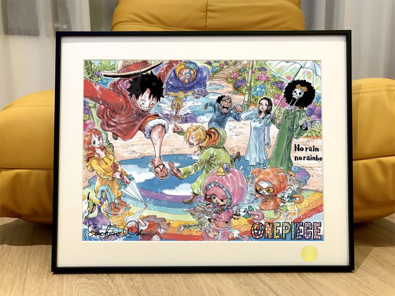 【海外代購】星空 《雨衣草帽團》海賊王路飛索隆娜美羅賓山治one piece動漫二次元裝飾畫 
