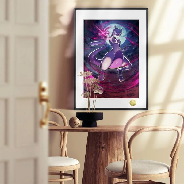 【海外代購】皇呱 《壓迫感滿滿超夢》寶可夢裝飾畫 午睡毯 地毯 