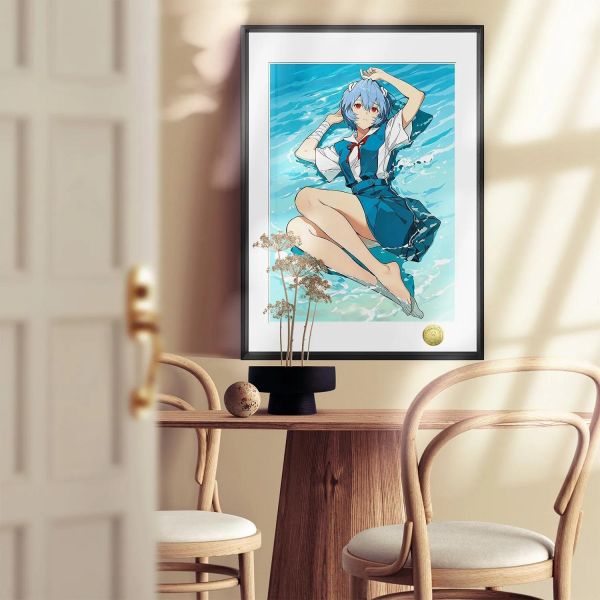 【海外代購】皇呱 《悲情綾波麗》綾波麗冷若冰霜第一適格者裝飾畫 午睡毯 地毯 