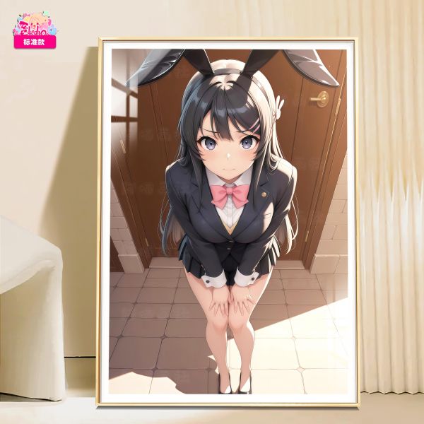【海外代購】阿喵畫社 兔女郎 櫻島麻衣 新品12K主題超清裝飾畫 冰箱貼 