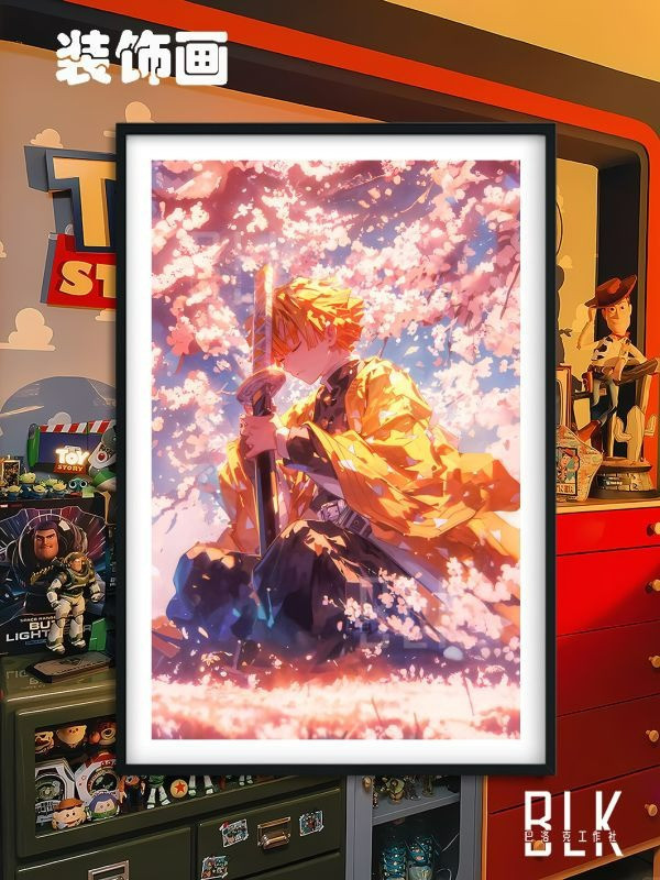 【海外代購】巴洛克 《我妻善逸》獪嶽鬼滅之刃無限城篇裝飾畫冰箱貼 