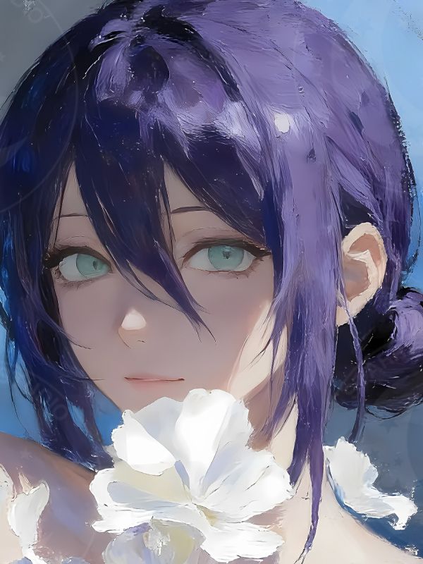 【海外代購】星空 《白花蕾塞》Chainsaw Man電鋸人Reze瑪奇瑪早川秋電次鏈鋸人動漫裝飾畫 