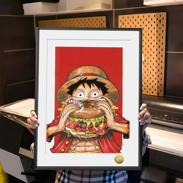 【海外代購】皇呱 《大胃王魯夫》海賊王橡膠果實蒙奇·D·魯夫裝飾畫 午睡毯 地毯 
