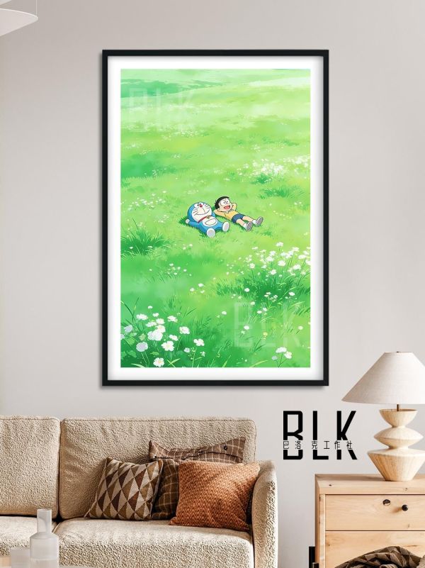 【海外代購】巴洛克 《草坪哆啦》裝飾畫 哆啦A夢 