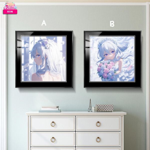 【海外代購】阿喵畫社 花嫁 伊蕾娜雙宮格 新品牆面高清組合裝飾畫 