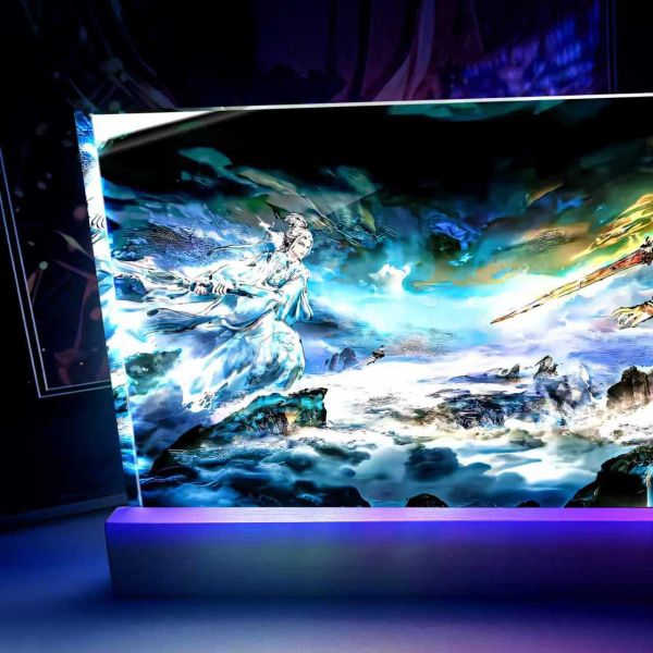 【海外代購】阿喵畫社 與劍同行 一劍開穗山發光卡磚 2cm厚大號特效發光手辦架展示磚 