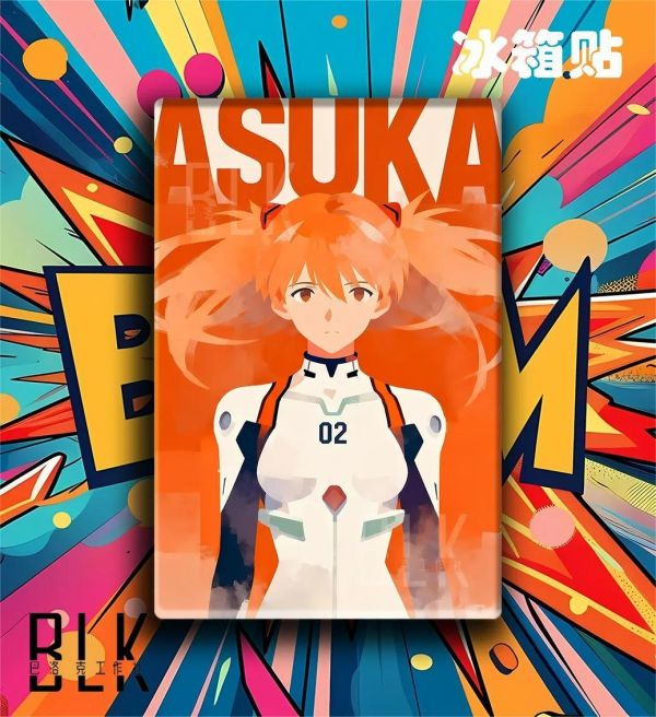 【海外代購】巴洛克《ASUKA/REI》EVA新世紀福音戰士裝飾畫冰箱貼 
