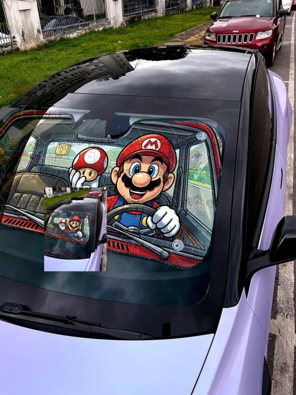 【海外代購】千鳥社 《汽車前擋遮陽-馬力歐、路易吉》 