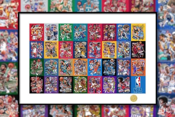 【海外代購】H2 《NBA球隊合集》科比喬丹詹姆斯庫里歐文哈登威少裝飾畫 