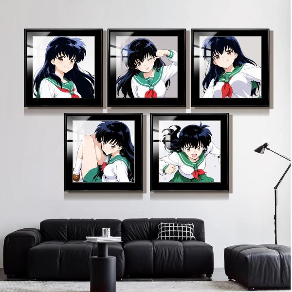 【海外代購】阿喵畫社 戈薇五宮格組合 12k超清組合裝飾畫背景牆 