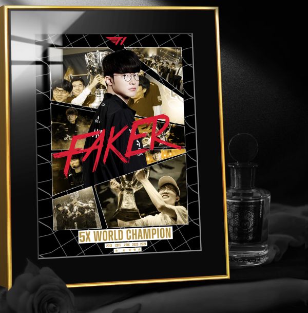 【海外代購】阿喵畫社 展館級 傳奇中單faker五連冠 8k超清精裱畫 
