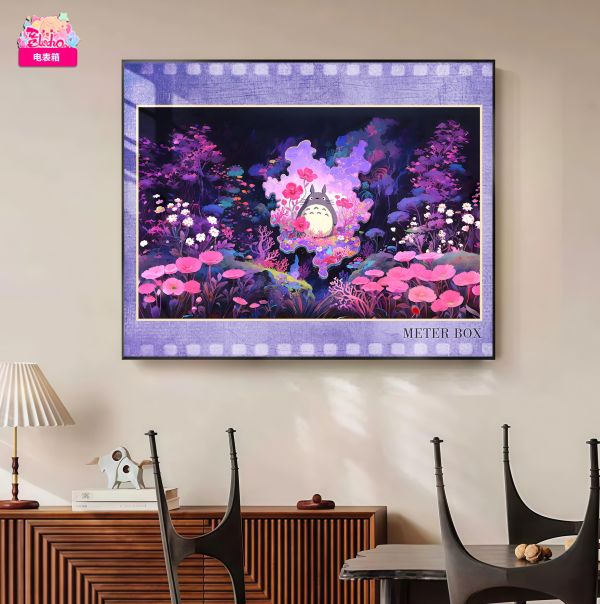 【海外代購】阿喵畫社 花海 龍貓電錶箱 8k功能電錶箱裝飾畫 