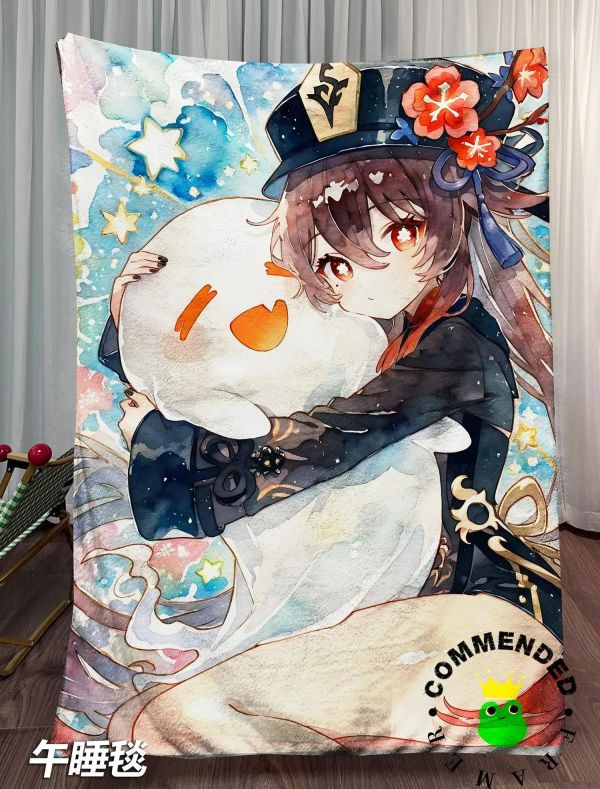 【海外代購】皇呱 《可愛胡桃》原神璃月往生堂堂主裝飾畫 午睡毯 地毯 