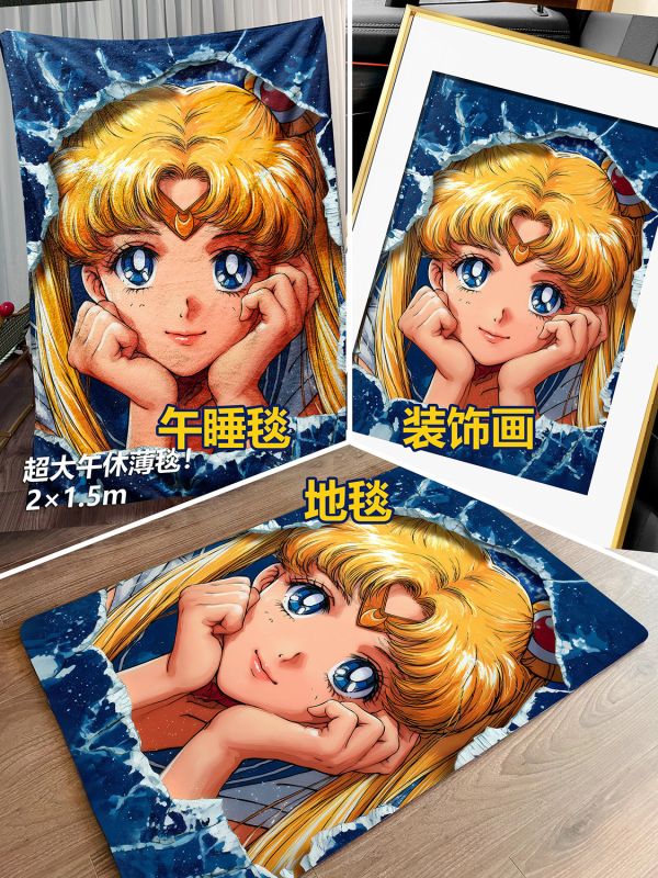 【海外代購】千鳥社 《水兵月：破幕之思》 水兵月美少女戰士可愛月野兔二次元午睡毯地毯裝飾畫 