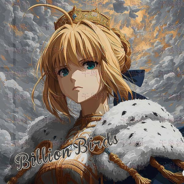 【海外代購】千鳥社 《saber 吾王》Fate命運之夜阿爾託莉雅午睡毯地毯裝飾畫 