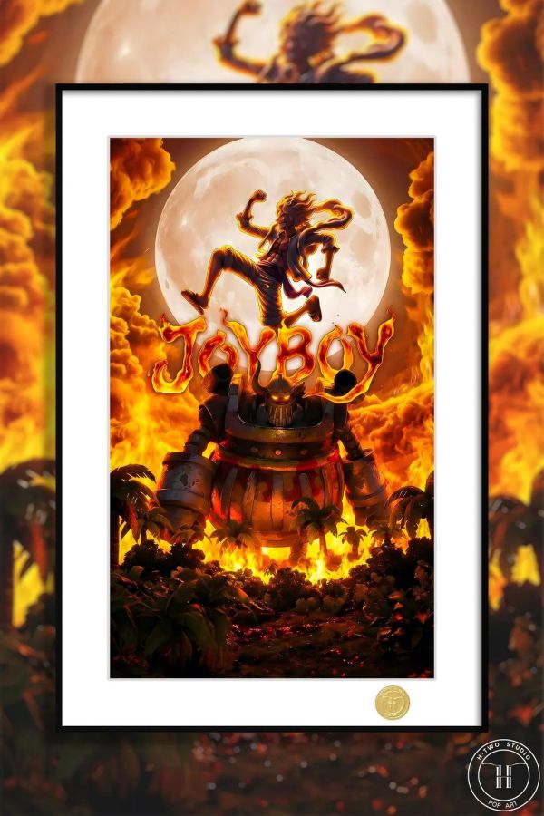 【海外代購】H2 《喬伊波伊》海賊王魯夫五檔尼卡形態埃米特裝飾畫 