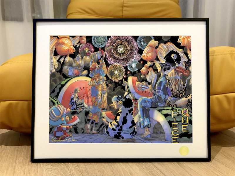 【海外代購】星空 《煙火草帽團》新年海賊王路飛索隆娜美羅賓山治one piece動漫二次元裝飾畫 