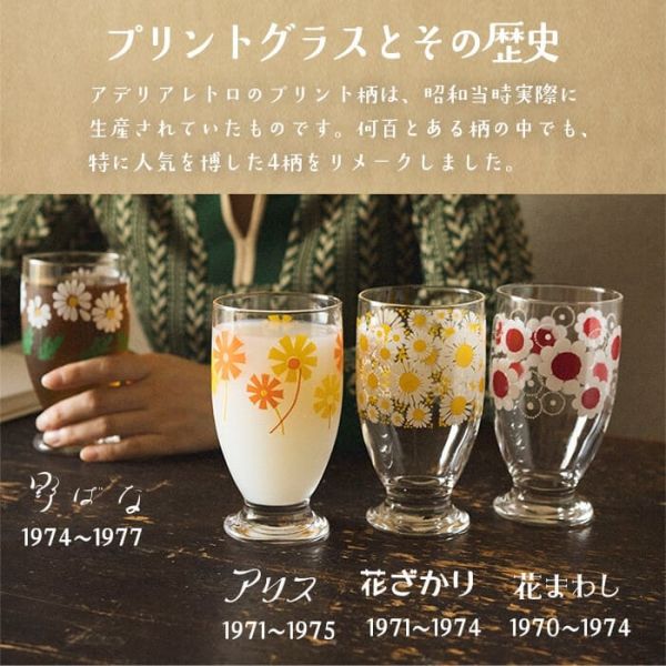 昭和風情彩繪玻璃杯 
