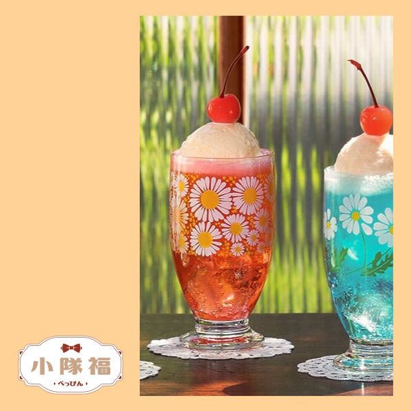 昭和風情彩繪玻璃杯 