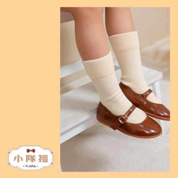 古早味豆漿色台灣棉花襪 