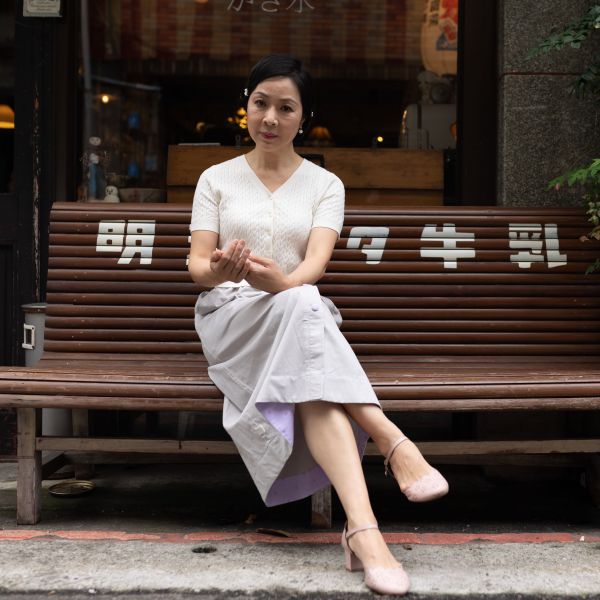 撞色排釦長裙 - 柔霧芝麻 