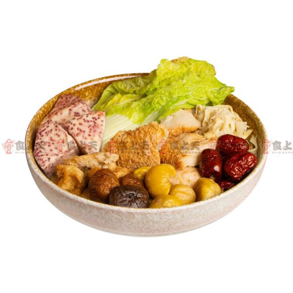 養生素佛跳牆(蛋素) 素食,佛跳牆,猴頭菇,芋頭,白菜,蓮子,蛋素,熟食,年菜,宴客