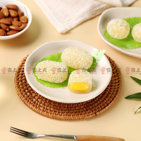 椰絲水晶奶皇(奶素) 奶黃,甜點,軟Q,椰絲,午茶