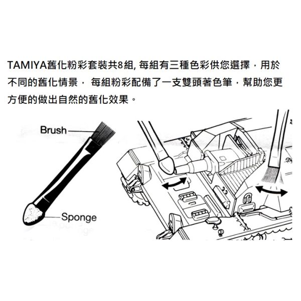 【鋼普拉】現貨 田宮 TAMIYA 89929 舊化筆刷 (3入) 軍事 鋼彈 海綿 毛刷 棉棒 粉餅刷 模型漆 上色 【鋼普拉】現貨 田宮 TAMIYA 89929 舊化筆刷 (3入) 軍事 鋼彈 海綿 毛刷 棉棒 粉餅刷 模型漆 上色