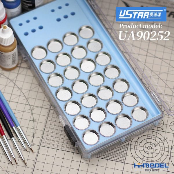 【鋼普拉】現貨 USTAR 優速達 UA90252 模型工具 模型筆塗套裝 筆塗 手塗 調色皿 面相筆 收納盒 調色盤 【鋼普拉】USTAR 優速達 UA90252 模型工具 模型筆塗套裝 筆塗 手塗 調色皿 面相筆 收納盒 調色盤