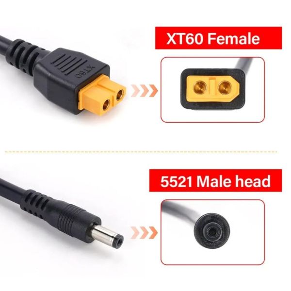 【eYe攝影】現貨 PV60 太陽能板連接線 XT60 母頭- DC5521 轉接線 1.2米 無人機 頭戴眼鏡 VR 【eYe攝影】現貨 PV60 太陽能板連接線 XT60 母頭- DC5521 轉接線 1.2米 無人機 頭戴眼鏡 VR
