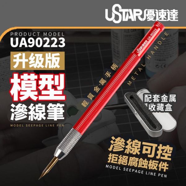 【鋼普拉】優速達 USTAR UA90223 免擦拭滲線筆 金屬手柄 鋼彈 軍事 模型 墨線筆 不含墨線液 【鋼普拉】優速達 USTAR UA90223 免擦拭滲線筆 金屬手柄 鋼彈 軍事 模型 墨線筆 不含墨線液