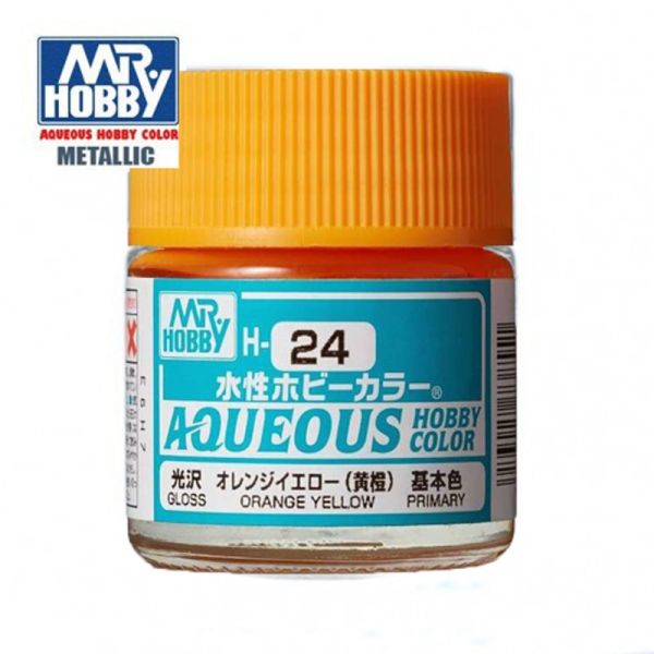 【鋼普拉】現貨 MR.HOBBY GUNZE 郡氏 GSI H-24 H24 水性漆 光澤 黃澄色 模型漆 10ml 【鋼普拉】現貨 MR.HOBBY GUNZE 郡氏 GSI H-24 H24 水性漆 光澤 黃澄色 模型漆 10ml