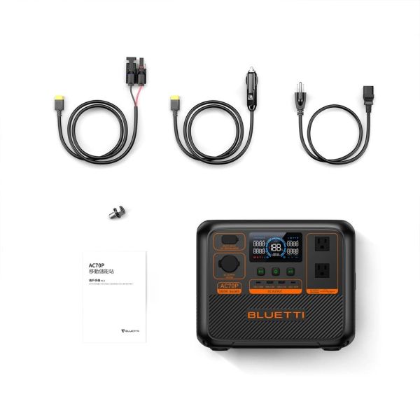【BLUETTI】現貨 公司貨 AC70P 移動電源+350W太陽能板 車泊 擺攤 戶外電池 行動電源 UPS 網通設備 【BLUETTI】現貨 公司貨 AC70P 移動電源+350W太陽能板 車泊 擺攤 戶外電池 行動電源 UPS 網通設備
