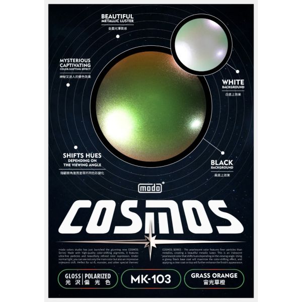 【鋼普拉】現貨 modo 摩多 COSMOS 模型漆 油性漆 MK 宙光系列 紫綠 青紫 草橙 綠藍 紫橙 藍紫 變色龍 【鋼普拉】現貨 modo 摩多 COSMOS 模型漆 油性漆 MK 宙光系列 紫綠 青紫 草橙 綠藍 紫橙 藍紫 變色龍