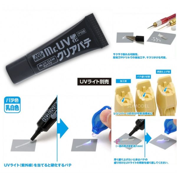 【鋼普拉】現貨 GUNZE 郡氏 P130 UV 光固化透明補土 10g 光硬化補土 可搭配水性漆 【鋼普拉】現貨 GUNZE 郡氏 P130 UV 光固化透明補土 10g 光硬化補土 可搭配水性漆