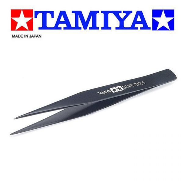 【鋼普拉】TAMIYA CRAFT TOOLS 田宮 模型工具專用 日製 74004 黑色高級直型鑷子 夾子 【鋼普拉】TAMIYA CRAFT TOOLS 田宮 模型工具專用 日製 74004 黑色高級直型鑷子 夾子