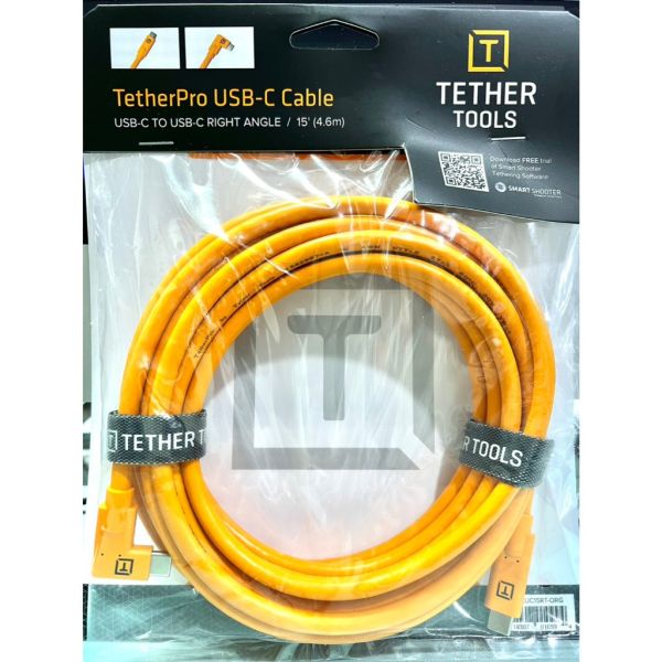 【eYe攝影】TETHER TOOLS CUC15RT USB-C 轉 USB-C 直角 高速傳輸線 4.6M 延長線 