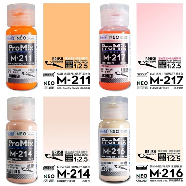 【鋼普拉】現貨 modo 摩多製漆 M-NEO 膚色套組  M211 M212 M214 M216 M217 機娘膚色 亮膚色 肌膚質感 膚色陰影 【鋼普拉】現貨 modo 摩多製漆 M-NEO 膚色套組  M211 M212 M214 M216 M217 機娘膚色 亮膚色 肌膚質感 膚色陰影