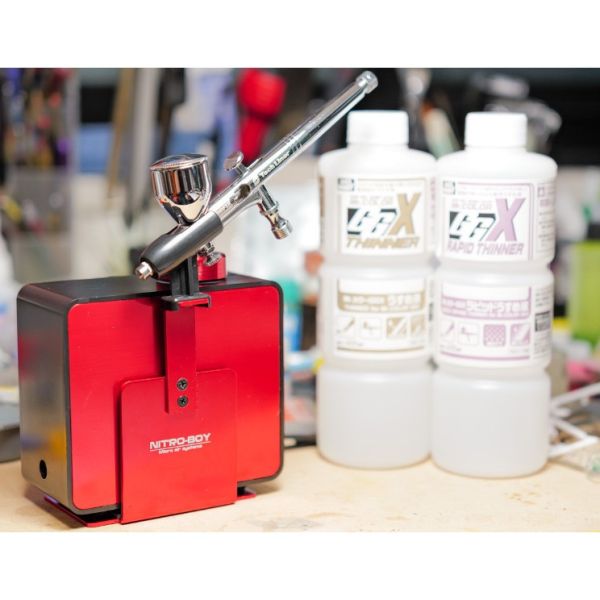 【鋼普拉】現貨 日本 PROFIX NITRO-BOY 雙孔輸出 噴筆套組 迷你空壓機 + 0.3mm 噴漆 模型 【鋼普拉】現貨 日本 PROFIX NITRO-BOY 雙孔輸出 噴筆套組 迷你空壓機 + 0.3mm 噴漆 模型