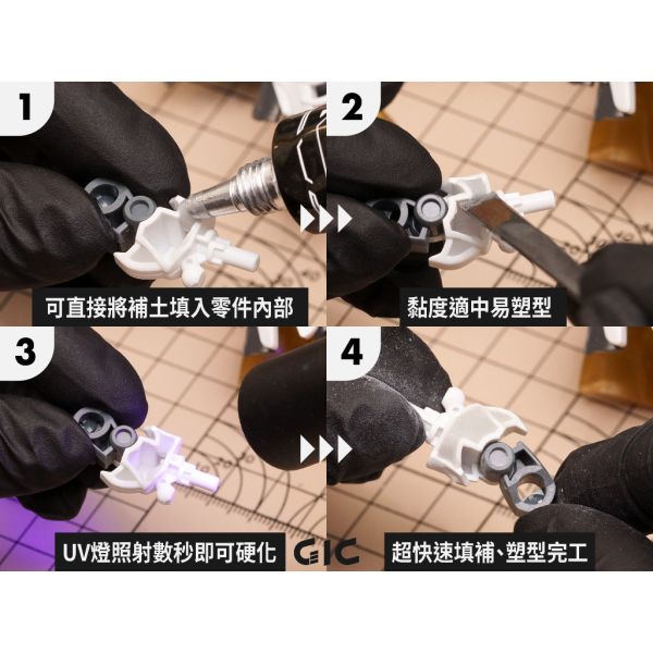 【鋼普拉】現貨 GIC TW-09 TW09 超速秒硬UV補土 瞬間膠 光固化 TC-07 TC07 矽膠刮刀 修補刀 【鋼普拉】現貨 GIC TW-09 TW09 超速秒硬UV補土 瞬間膠 光固化 TC-07 TC07 矽膠刮刀 修補刀