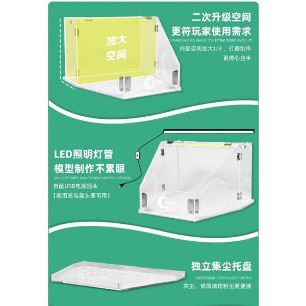 【鋼普拉】現貨 含LED燈 模型工作台 桌上型 壓克力 抽風箱 防塵箱 展示台 素組 打磨 拋光 組裝 粉塵 集塵箱 【鋼普拉】現貨 含LED燈 模型工作台 桌上型 壓克力 抽風箱 防塵箱 展示台 素組 打磨 拋光 組裝 粉塵 集塵箱